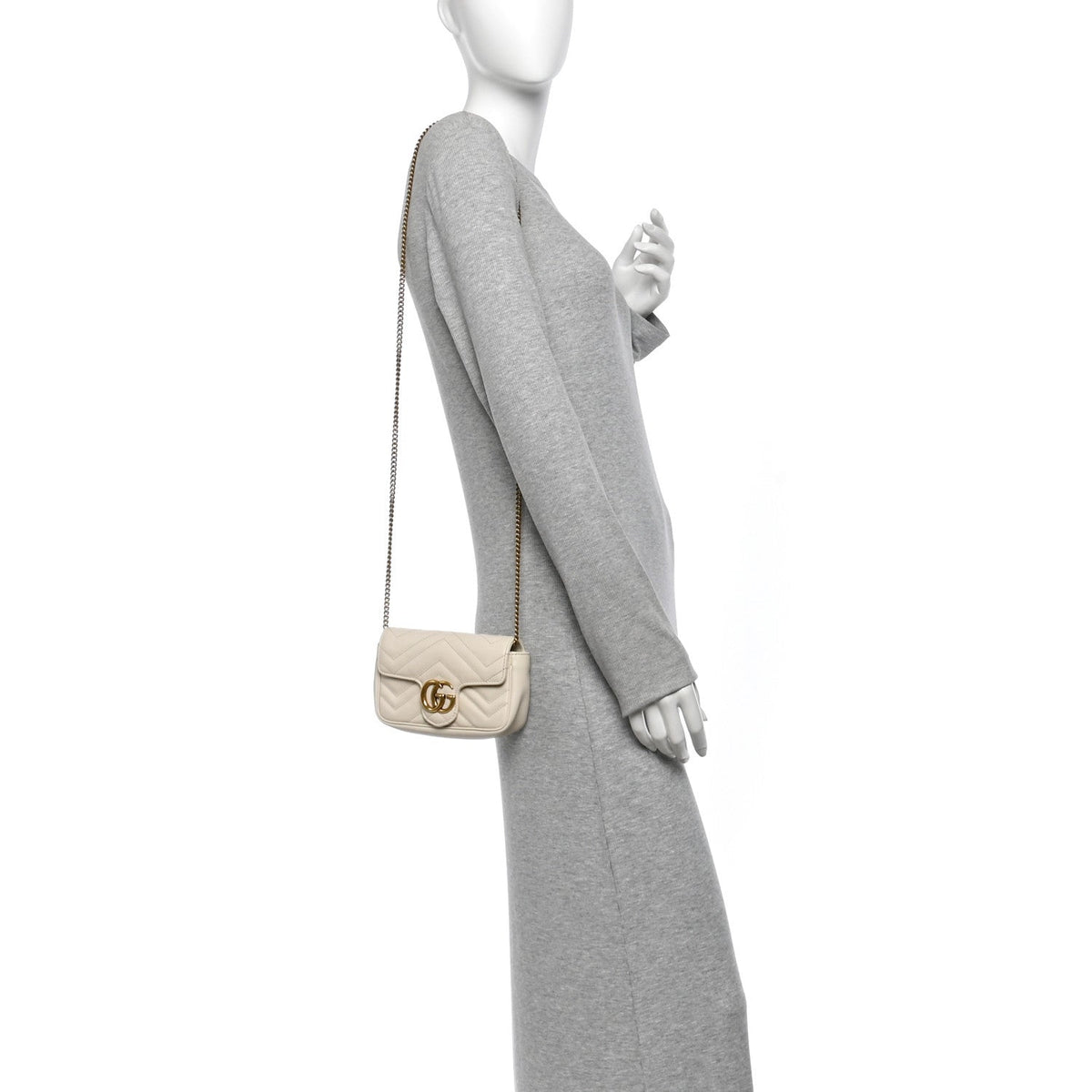Mini Calfskin Shoulder Bag - White