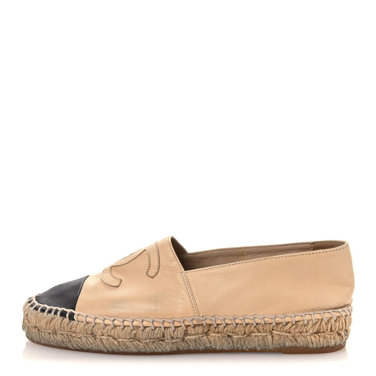 Lambskin CC Espadrilles Beige Black