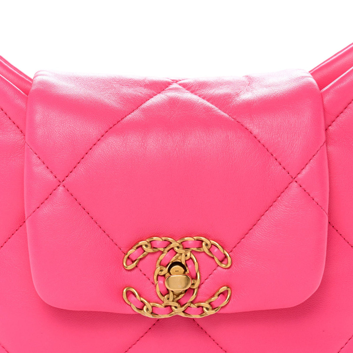 Quilted Lambskin Hobo Bag