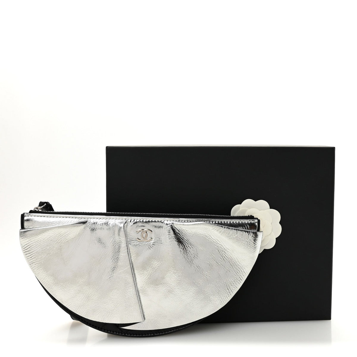 Lambskin Clutch Bag - Black