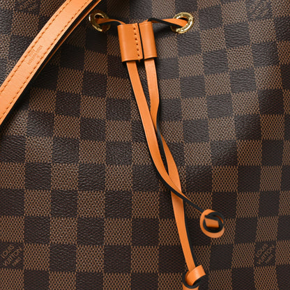Damier Ebene Neonoe Mm Safran Handbag