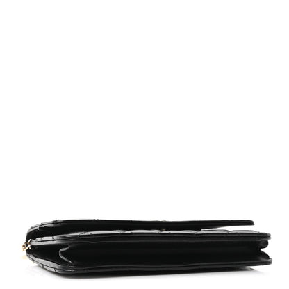Maxi Quilted Calfskin Wallet Bag - Black