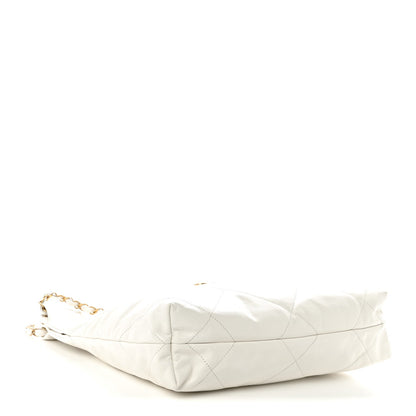 Small Quilted Calfskin Handbag - White