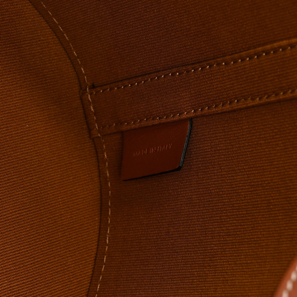 Medium Calfskin Canvas Handbag - Tan