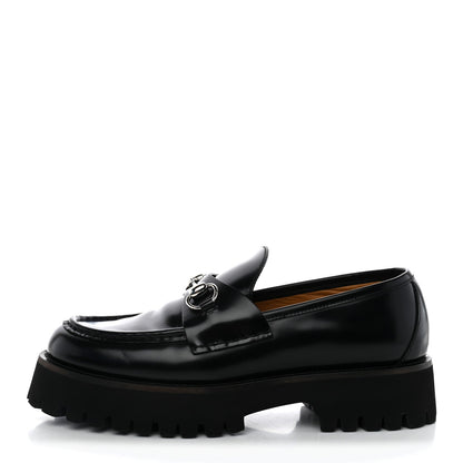 Gucci Cordovan Lux Horsebit 45mm Platform Women's Loafers Black