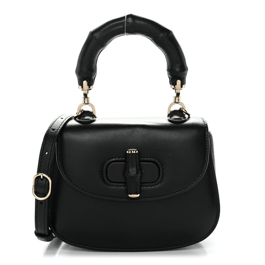 Mini Calfskin Handbag - Black