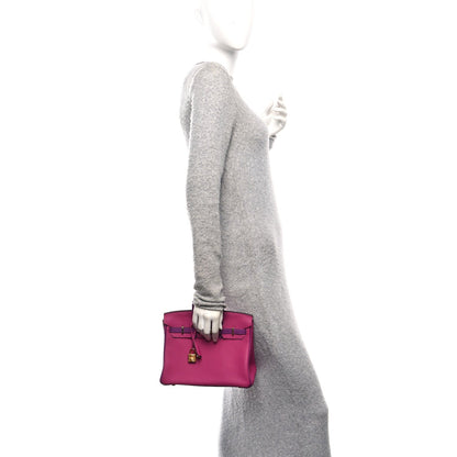 Togo Horseshoe Birkin 25 Rose Pourpre Ca Handbag