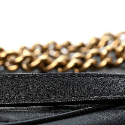 Small Calfskin Shoulder Bag - Black