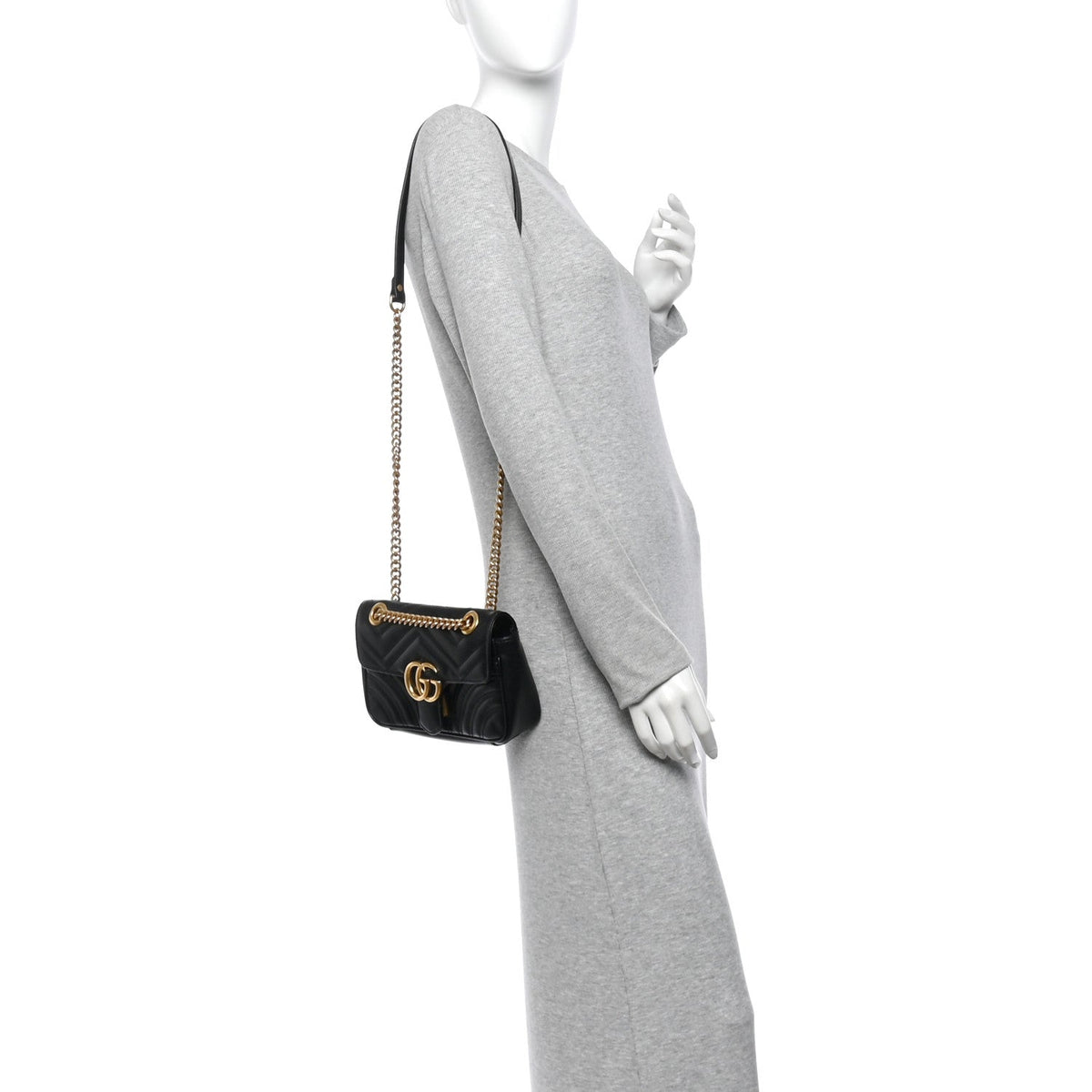 Mini Calfskin Shoulder Bag - Black
