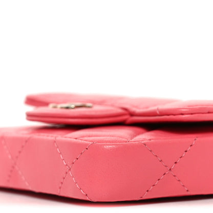 Mini Quilted Lambskin Belt Bag - Pink