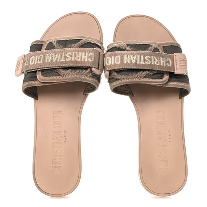 Christian Dior Nylon Women's Dio(r)evolution Slide Sandals 39 Nude