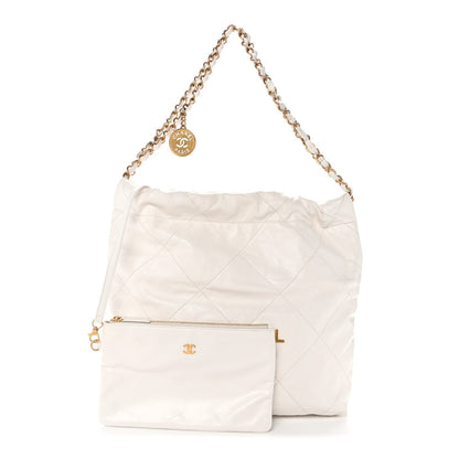 Small Quilted Calfskin Handbag - White