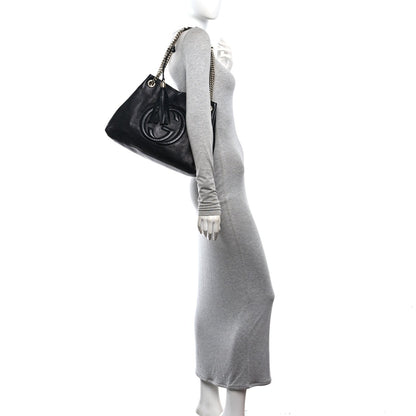 Medium Calfskin Shoulder Bag - Black