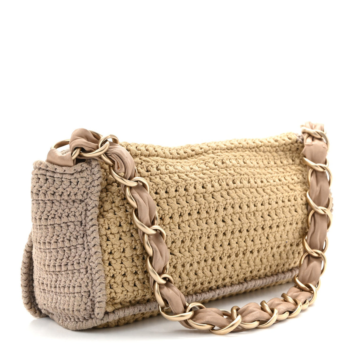 Flap Shoulder Bag - Beige