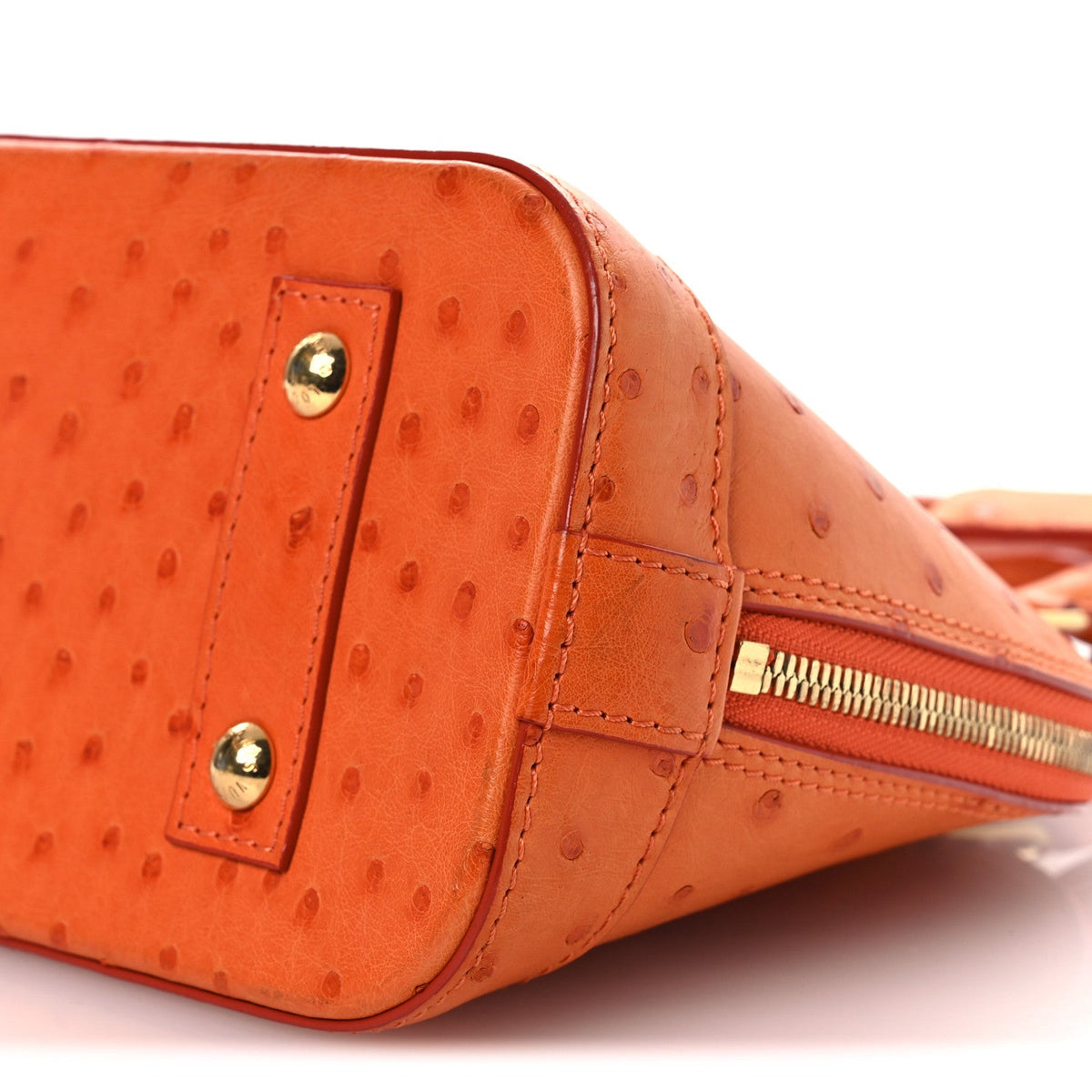 Ostrich Alma Bb Piment Handbag