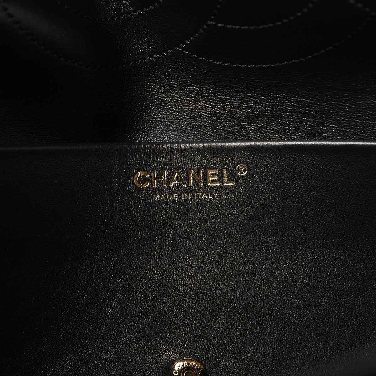 Small Calfskin Suede Flap Shoulder Bag - Black