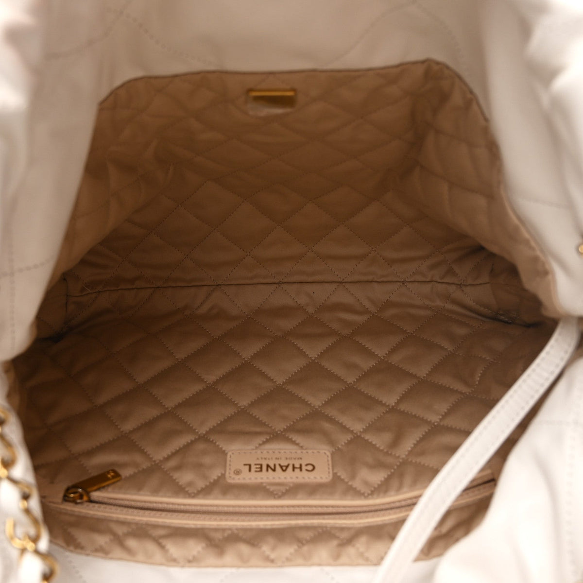 Small Quilted Calfskin Handbag - White