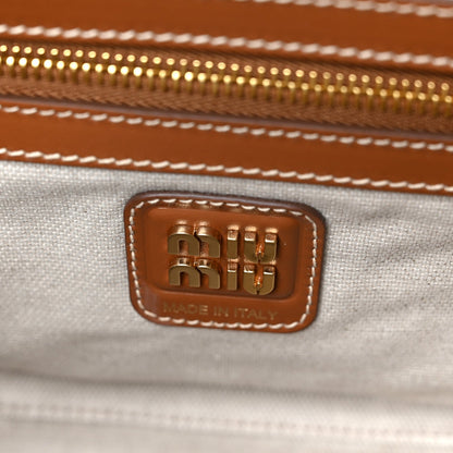 Large Calfskin Canvas Handbag - Natural
