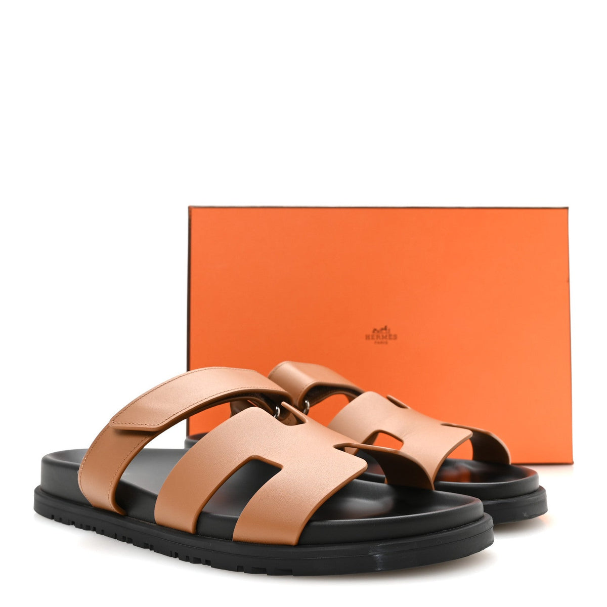 Hermes Calfskin Women's Chypre Sandals Naturel
