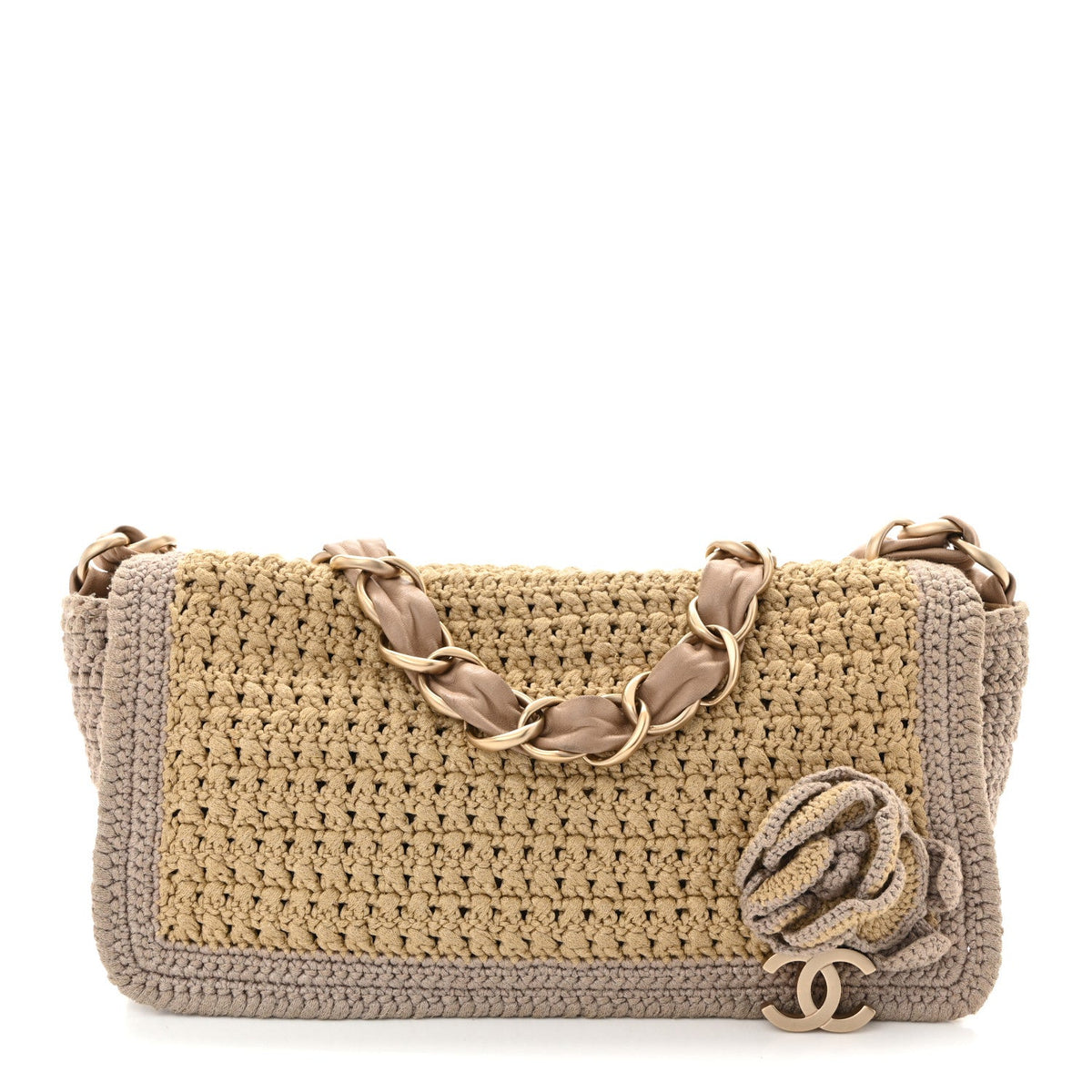 Flap Shoulder Bag - Beige