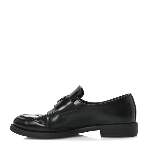 Spazzolato Metal Triangle Logo 20Mm Loafers Black