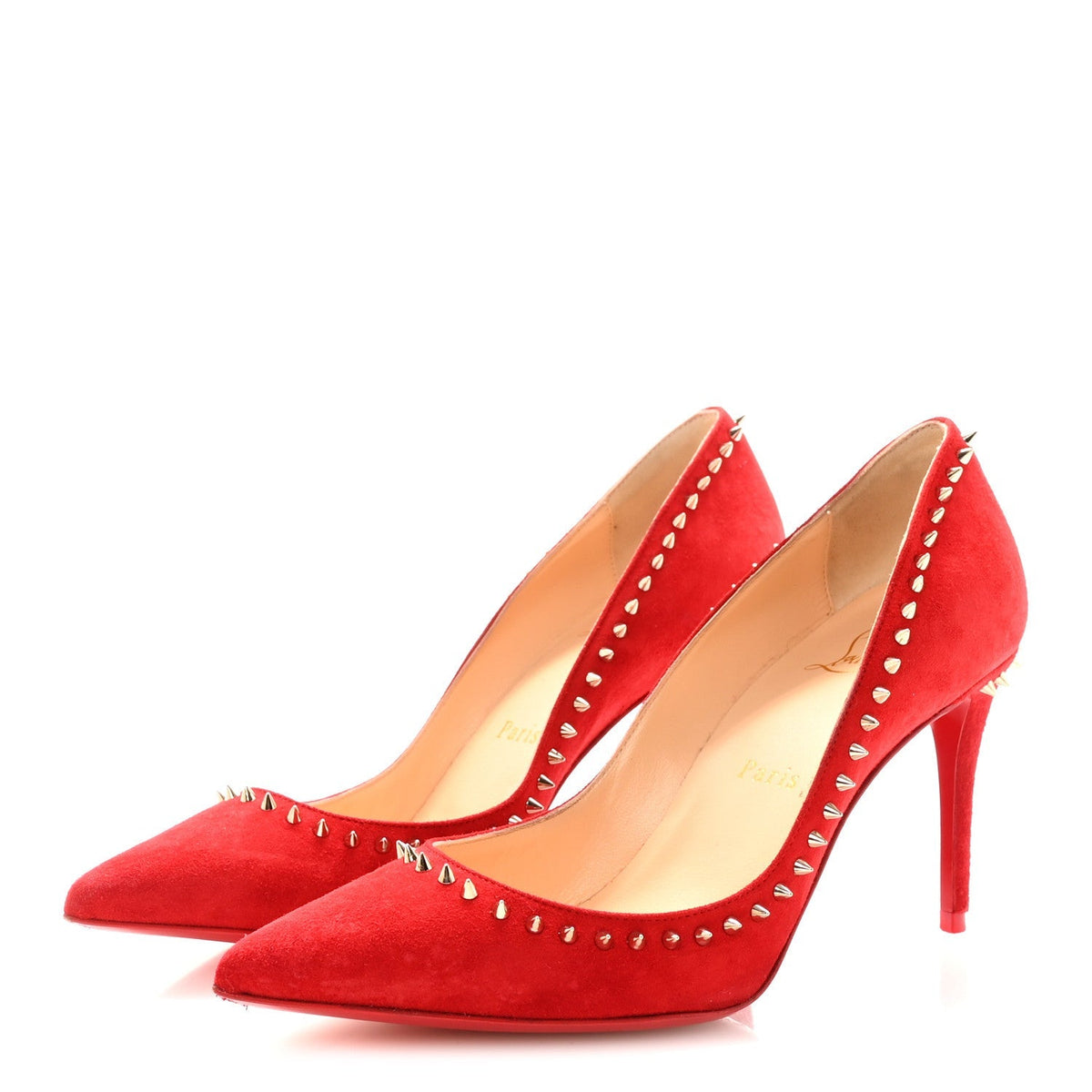 Christian Louboutin Suede Women's Anjalina 85 Pumps 35.5 Loubi