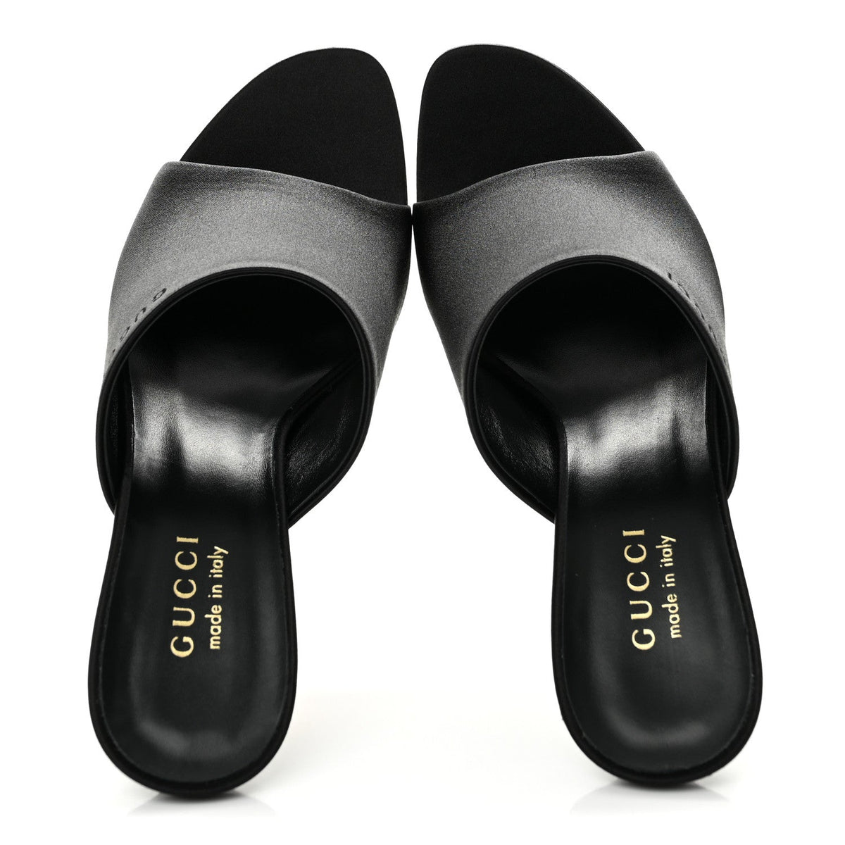 Gucci Raso Seta Logo Sandal 10.2cm Women's Pumps Black