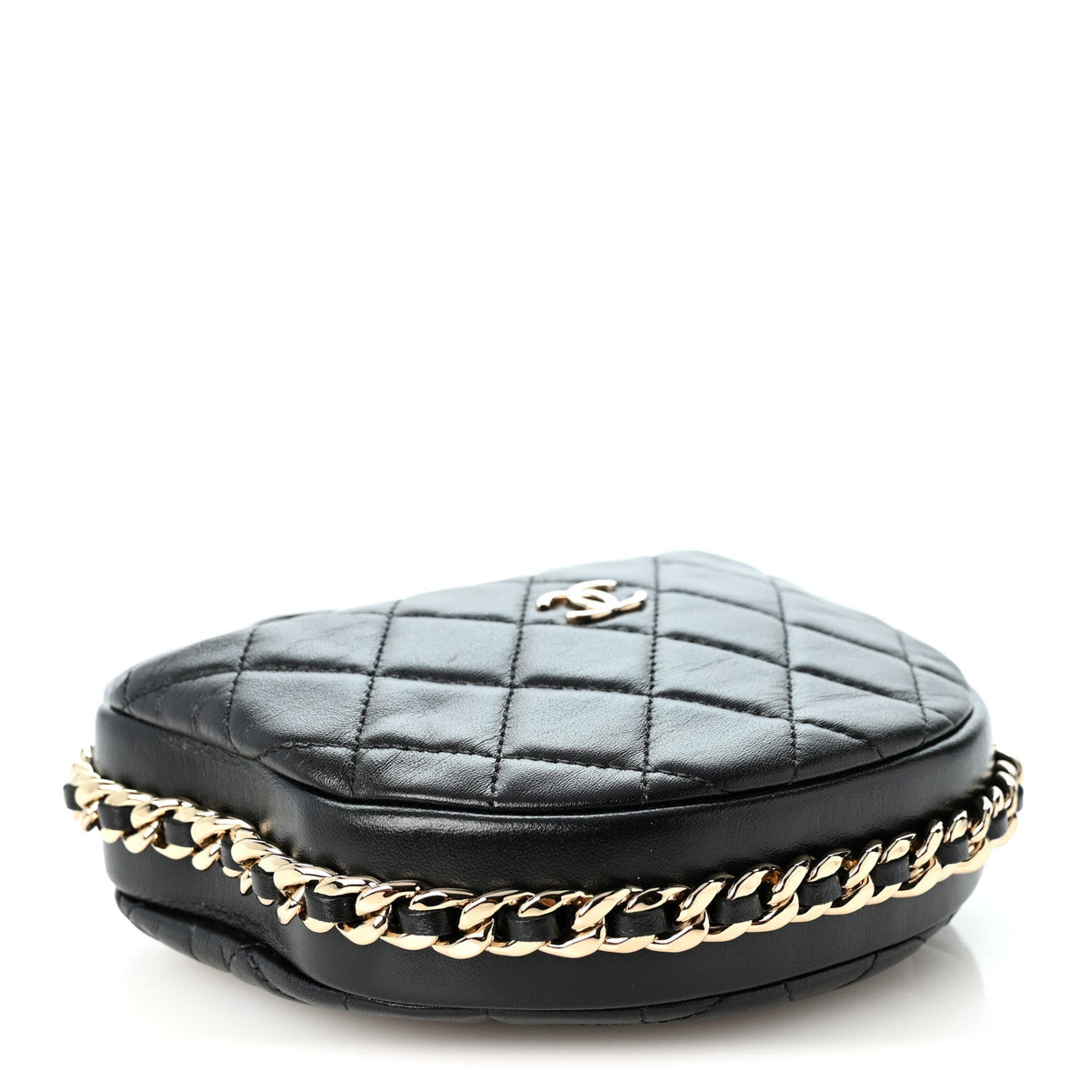 Quilted Lambskin Hobo Bag - Black