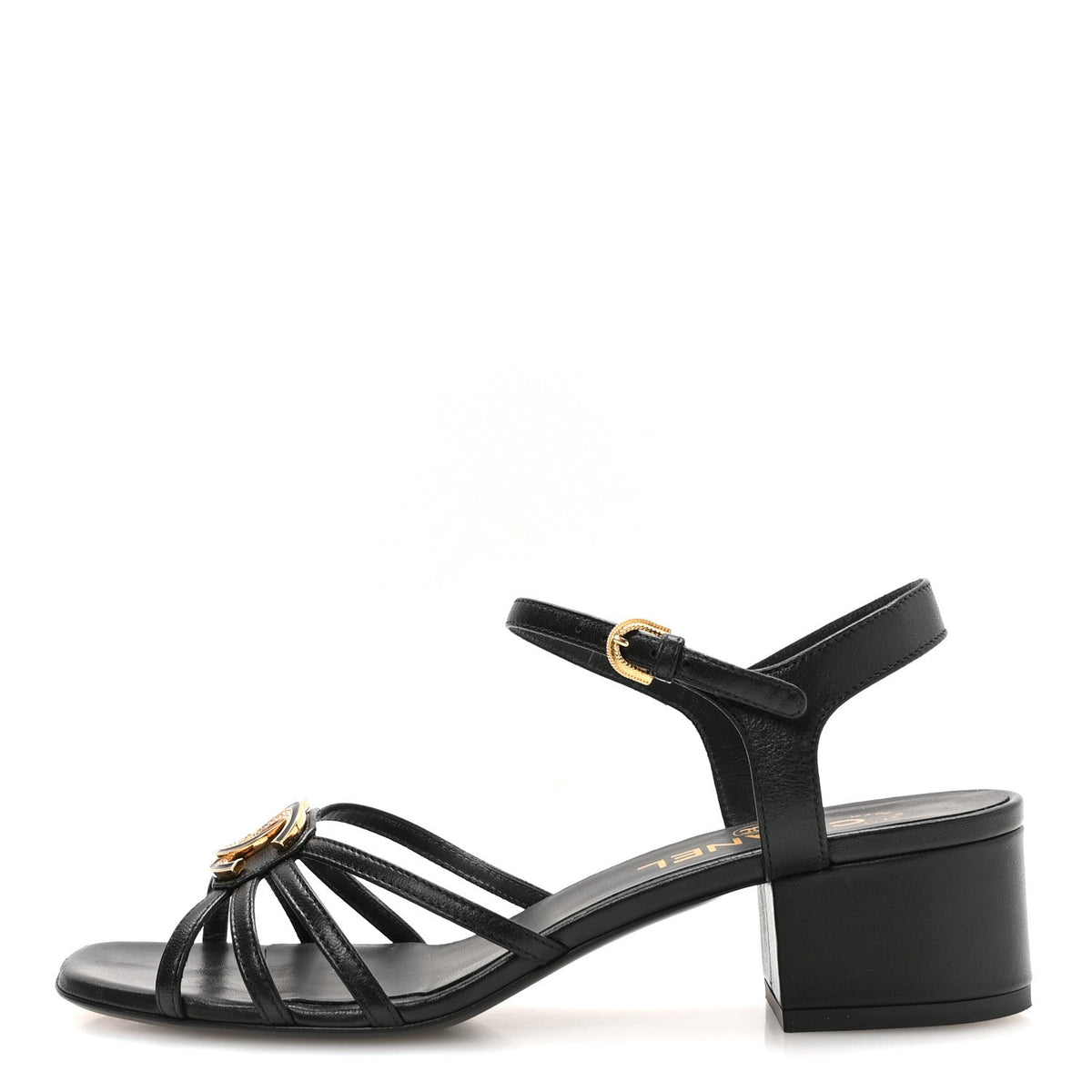 Lambskin Crystal CC Sandals White