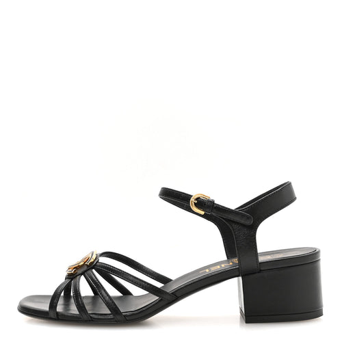 Lambskin Crystal CC Sandals White