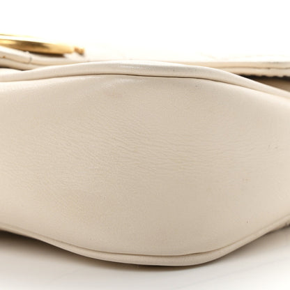 Mini Calfskin Shoulder Bag - White