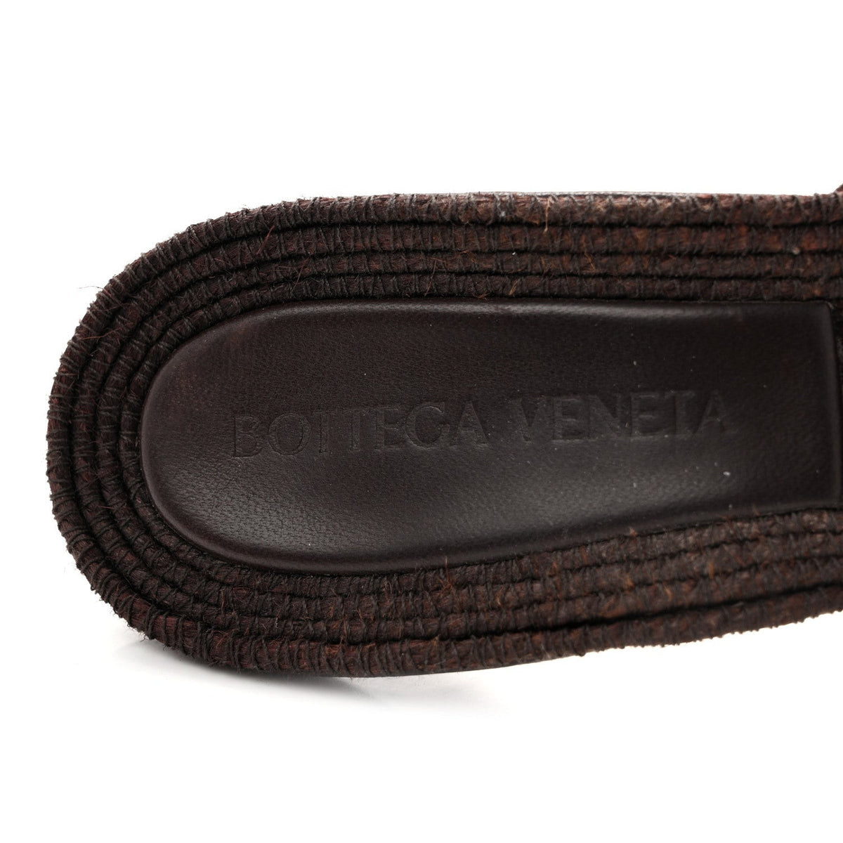 Bottega Veneta Raffia Elasticized Women's Cindy Stretch Mule Sandals 39 Bitter Chocolate