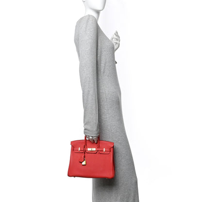 Togo Birkin 25 Rouge Pivoine Handbag