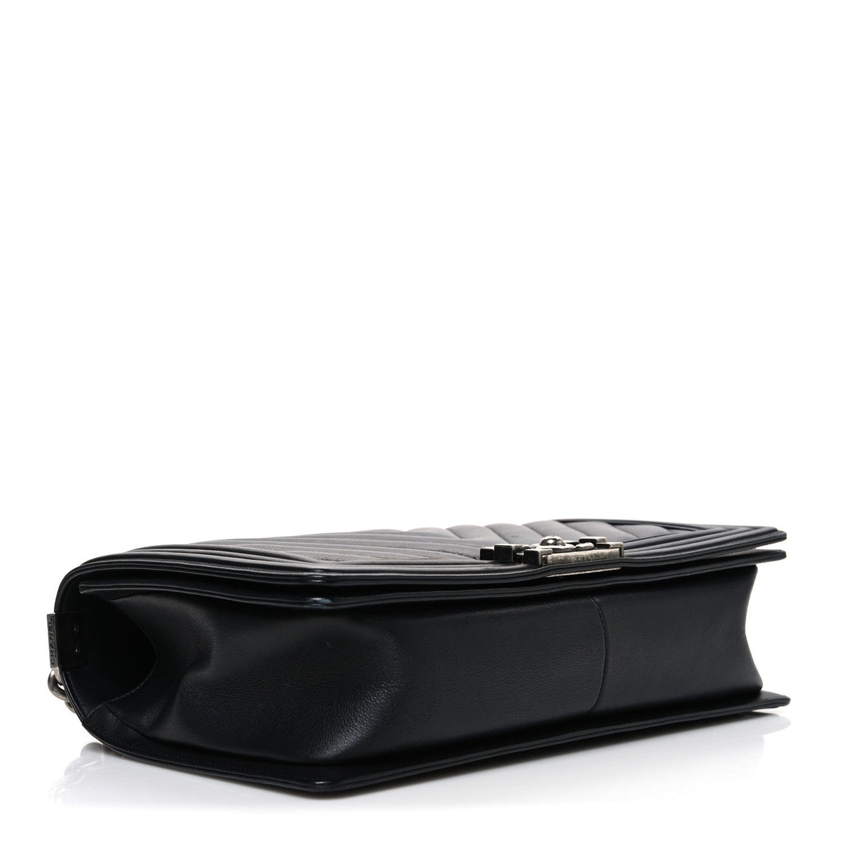 Medium Quilted Lambskin Flap Shoulder Bag - Black