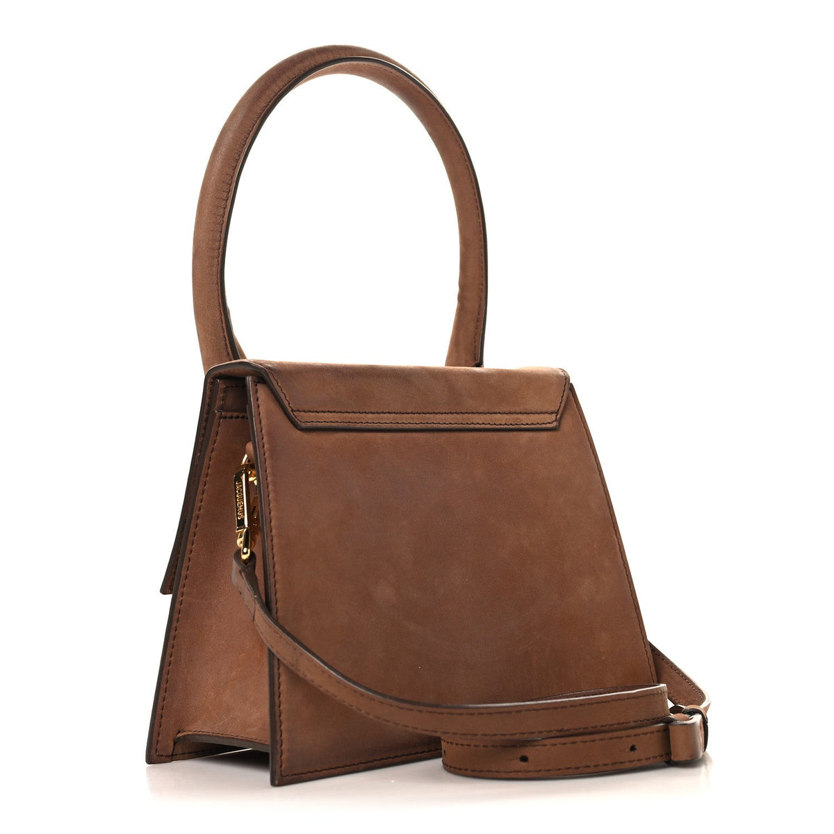 Suede Handbag - Brown