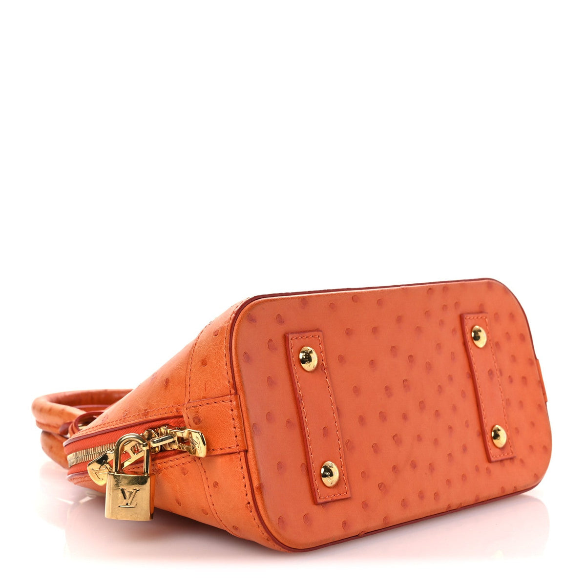 Ostrich Alma Bb Piment Handbag