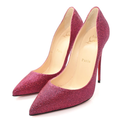 Christian Louboutin Glitter Tisse Pigalle Follies 120 Women's Pumps 37.5 Cassis
