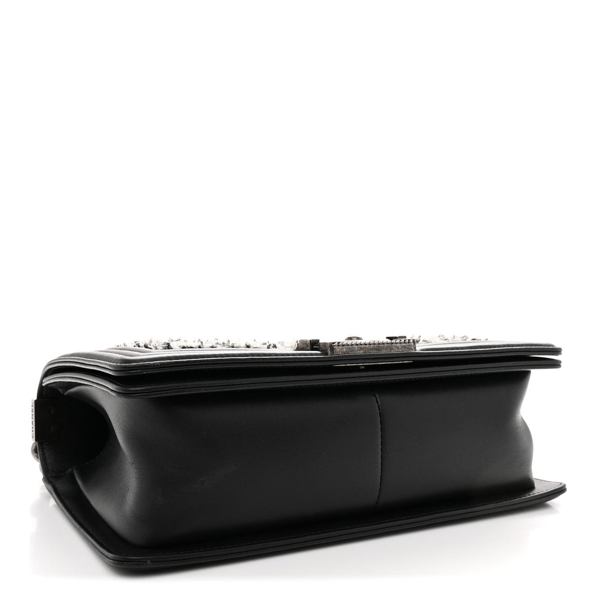 Medium Calfskin Flap Shoulder Bag - Black
