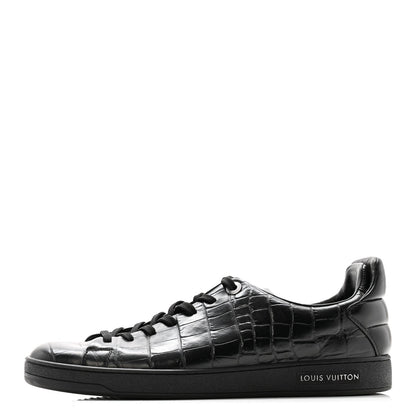 Louis Vuitton Calfskin Men's Frontrow Sneakers 8 Black