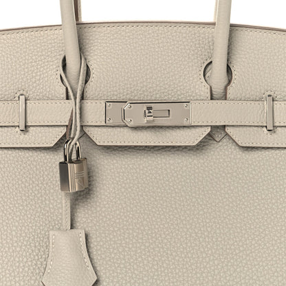 Togo Birkin 30 Gris Perle Handbag