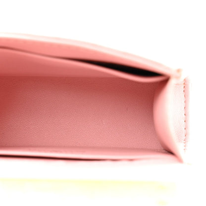 Mini Quilted Lambskin Flap Shoulder Bag - Pink
