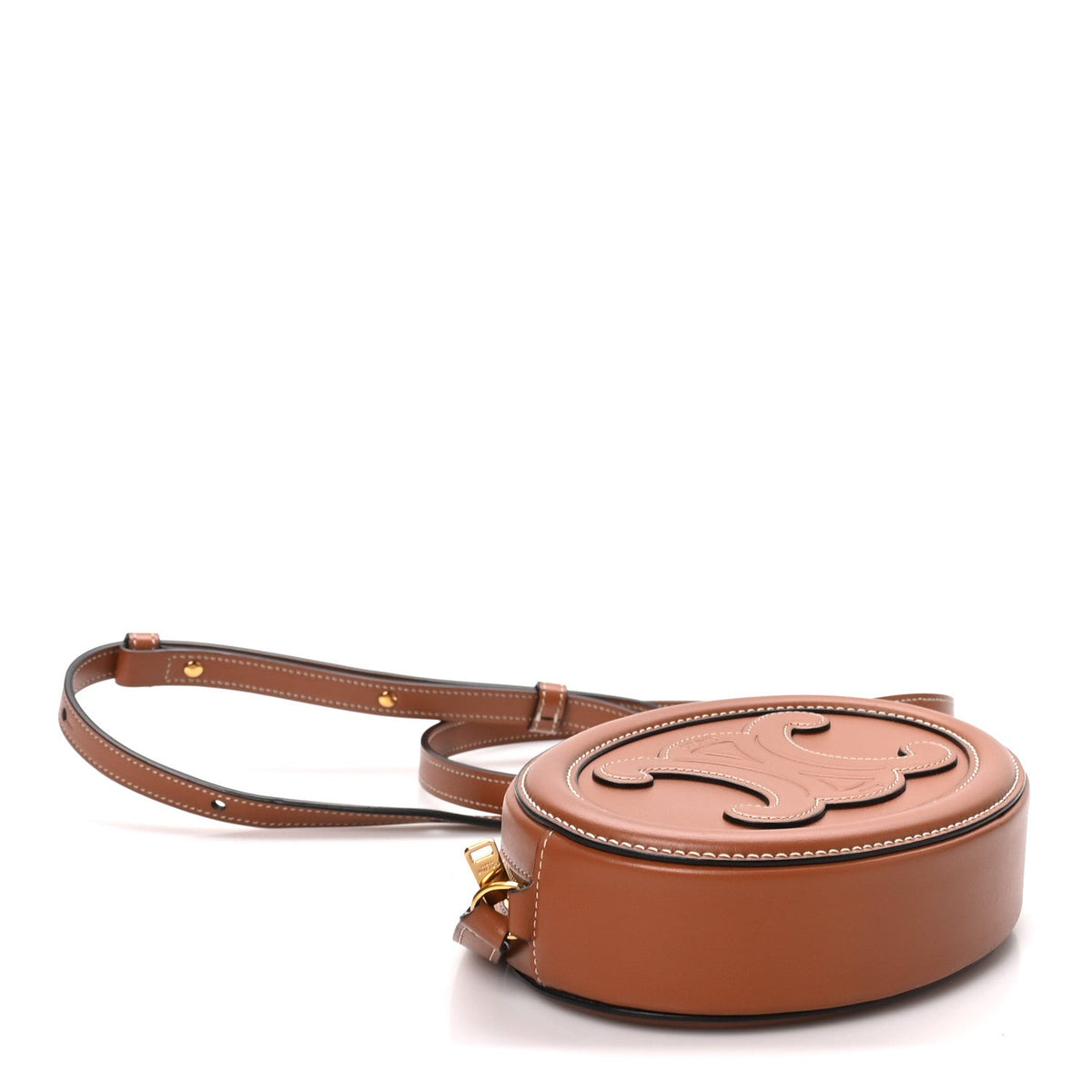 Small Calfskin Crossbody Bag - Tan