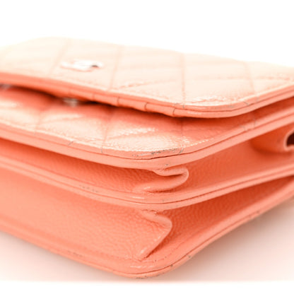 Mini Quilted Caviar Wallet Bag