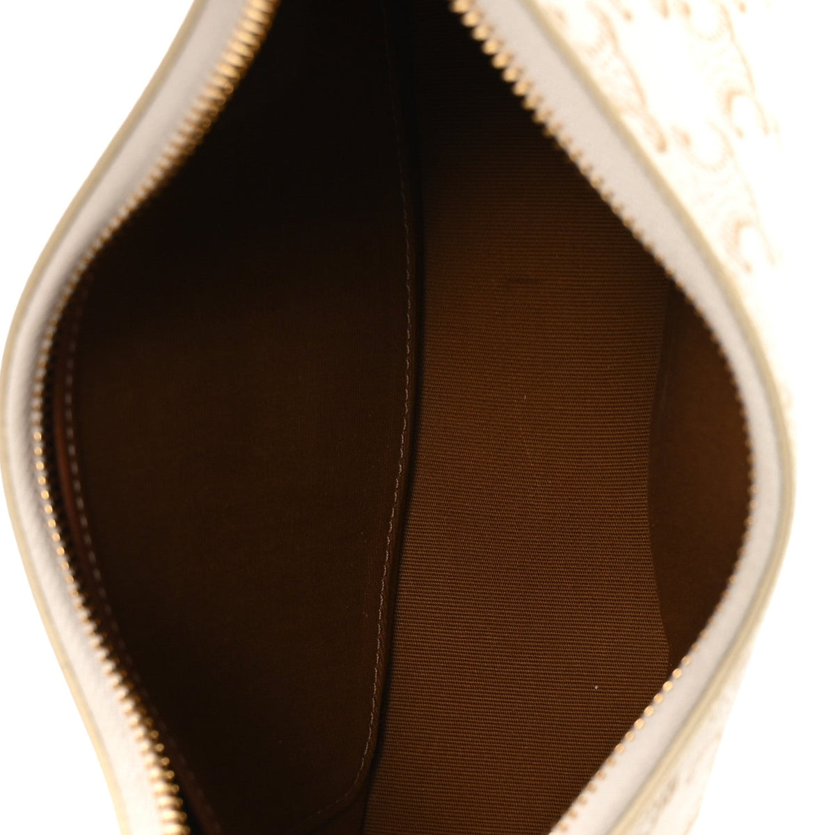 Calfskin Canvas Shoulder Bag - White