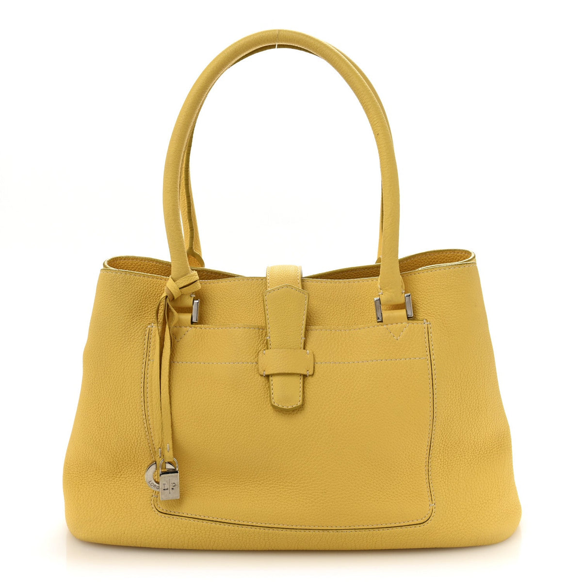 Calfskin Handbag - Yellow