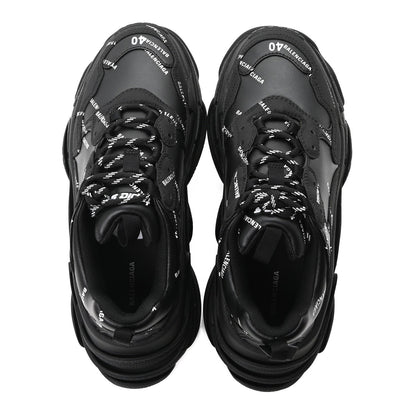 Balenciaga Technical Fabric Men's Triple S Sneakers 40 Black White