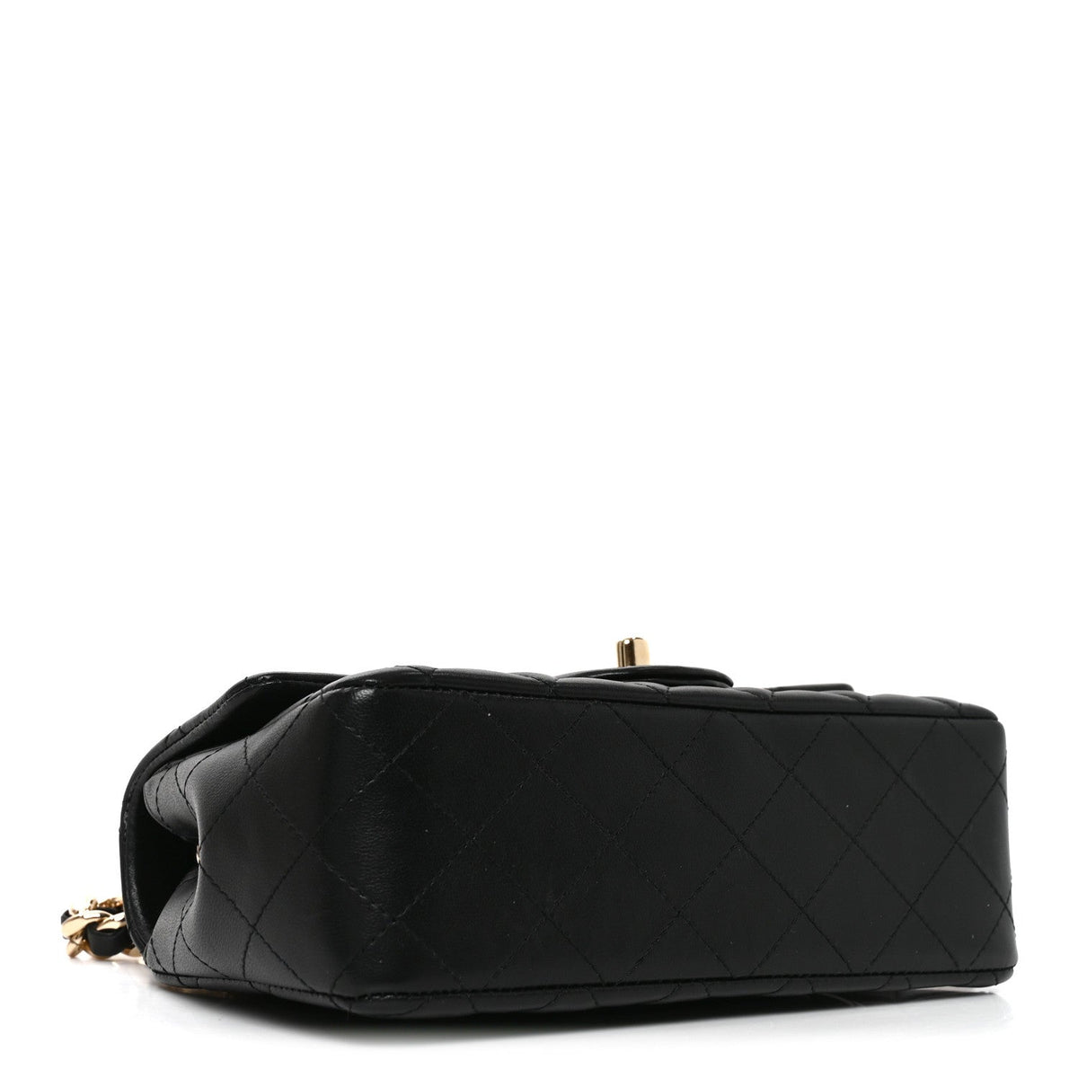 Mini Quilted Lambskin Flap Shoulder Bag - Tan