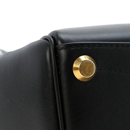Mini Calfskin Handbag - Black