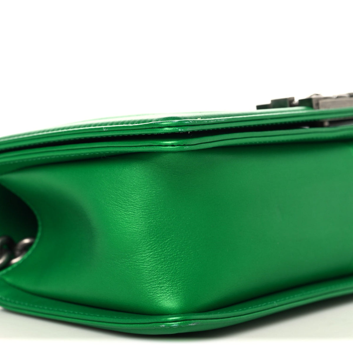 Medium Quilted Calfskin Flap Shoulder Bag - Green