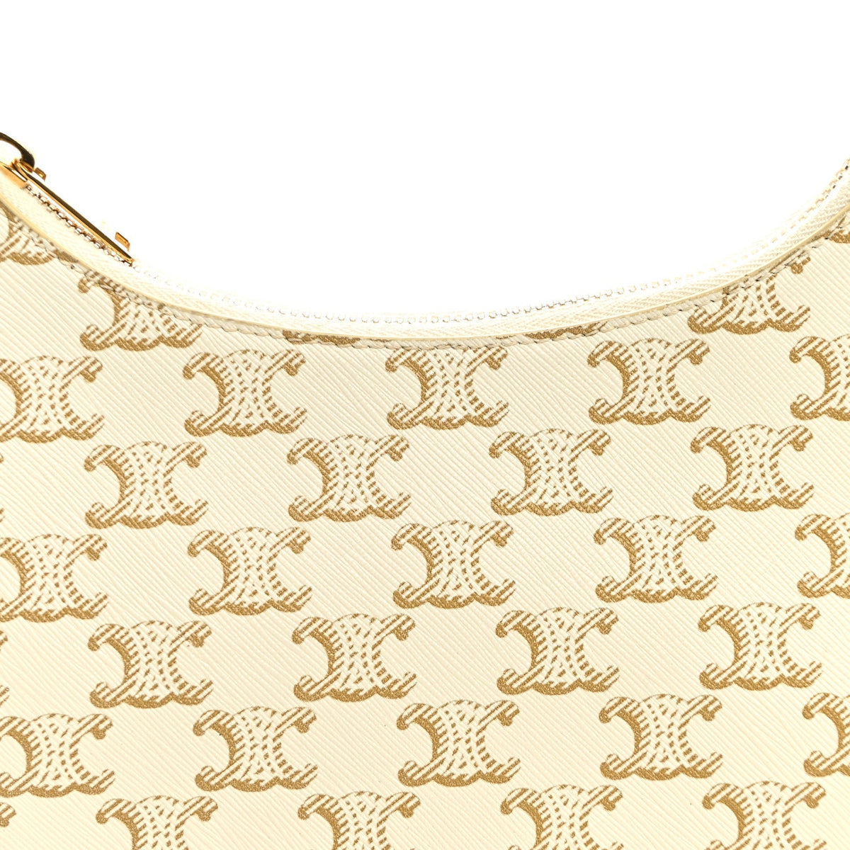 Calfskin Canvas Shoulder Bag - White